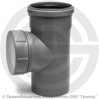 Ревизия PP-H с крышкой серая Дн 90 б/нап в/к Ostendorf HT HTRE