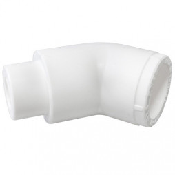 Угольник PP-R переходной белый внутренняя-наружная пайка Дн 25 45гр для труб VALFEX