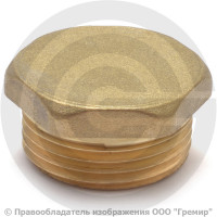 Заглушка латунная НР (НАР) Ду-25 (1") LD