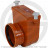 Клапан обратный канализационный коричневый Дн 110 б/нап с нержавеющей заслонкой HL 710.0