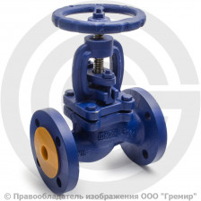 Клапан запорный чугунный фланцевый Ду-150 Ру-16 (Т<300°С) сальниковый KV16 Гранвент