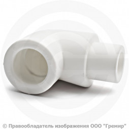Угольник PP-R белый внутренняя-наружная пайка Дн 32 90гр для труб VALFEX