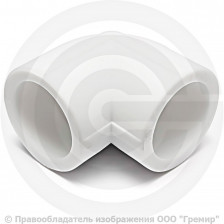 Угольник PP-R белый Дн 125 90гр Pro Aqua