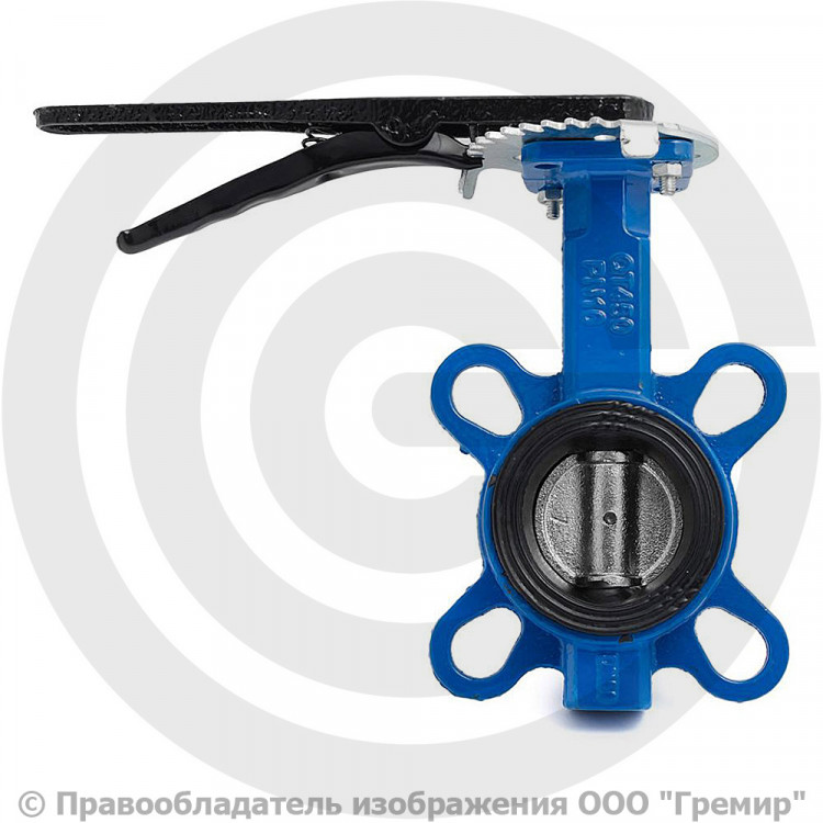 Затвор поворотный дисковый с рукояткой Ду-50 Ру-16 EPDM Китай | Гремир