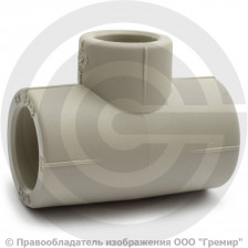 Тройник PP-R редукционный серый Дн 32-20-32 Wavin Ekoplastik