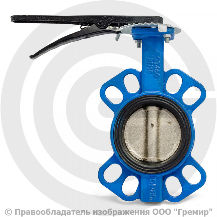 Затвор дисковый поворотный Ду-80 Ру-16 EPDM Китай с чугунным диском ...