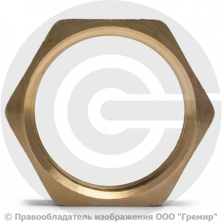 Контргайка латунная ВР (ВН) Ду 25 (1\") | Гремир